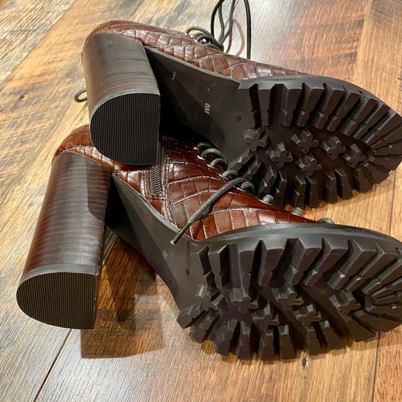 FREE PEOPLE Jeffrey Campbell Palermo Lace Up Heels - Picture 7 of 12